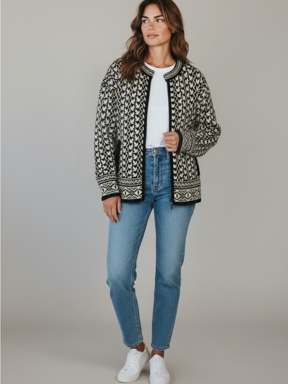 B96 Vintage Drops Original Knitwear Black & White N